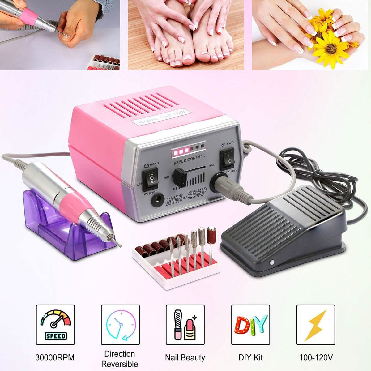 Professional Acrylic Nail Drill Machine Beauty & Personal Care - Tophatter Daily Deals