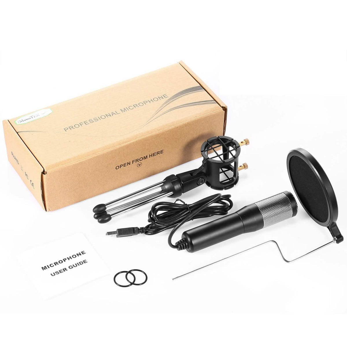 Professional Condenser Studio Recording Microphone Audio Accessories - Tophatter Daily Deals