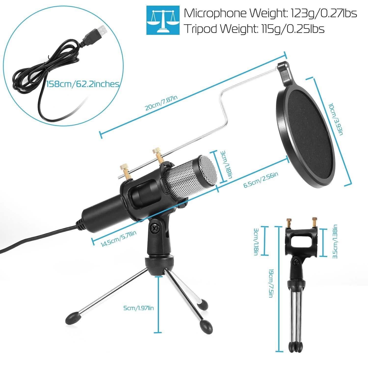 Professional Condenser Studio Recording Microphone Audio Accessories - Tophatter Daily Deals