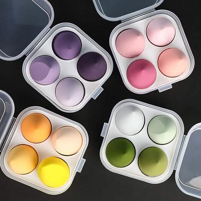 Professional Cosmetic Puff Blending Makeup Sponge 4-Piece Beauty & Personal Care - Tophatter Daily Deals