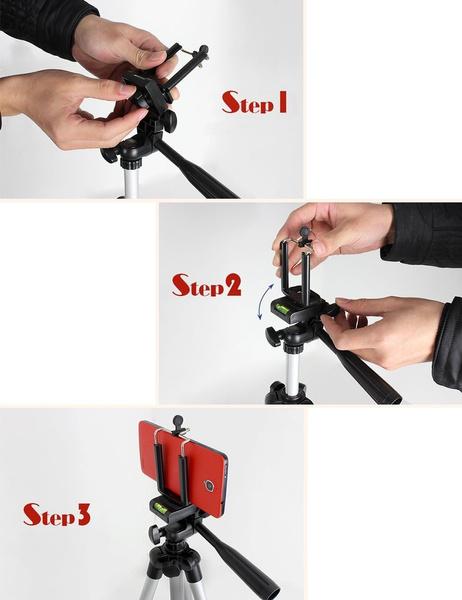 Professional Folding Camera Tripod Stand Holder for CellPhone Phone Holder - Tophatter Daily Deals