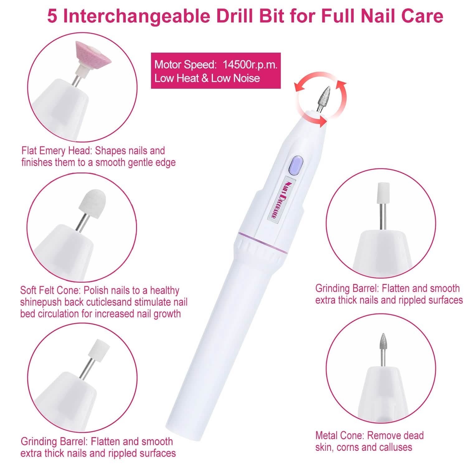 Professional Nail Drill File Manicure Pedicure Set Beauty & Personal Care - Tophatter Daily Deals