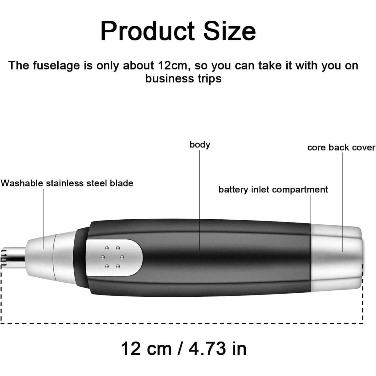 Professional Nose and Ear Hair Trimmer Men's Grooming - Tophatter Daily Deals