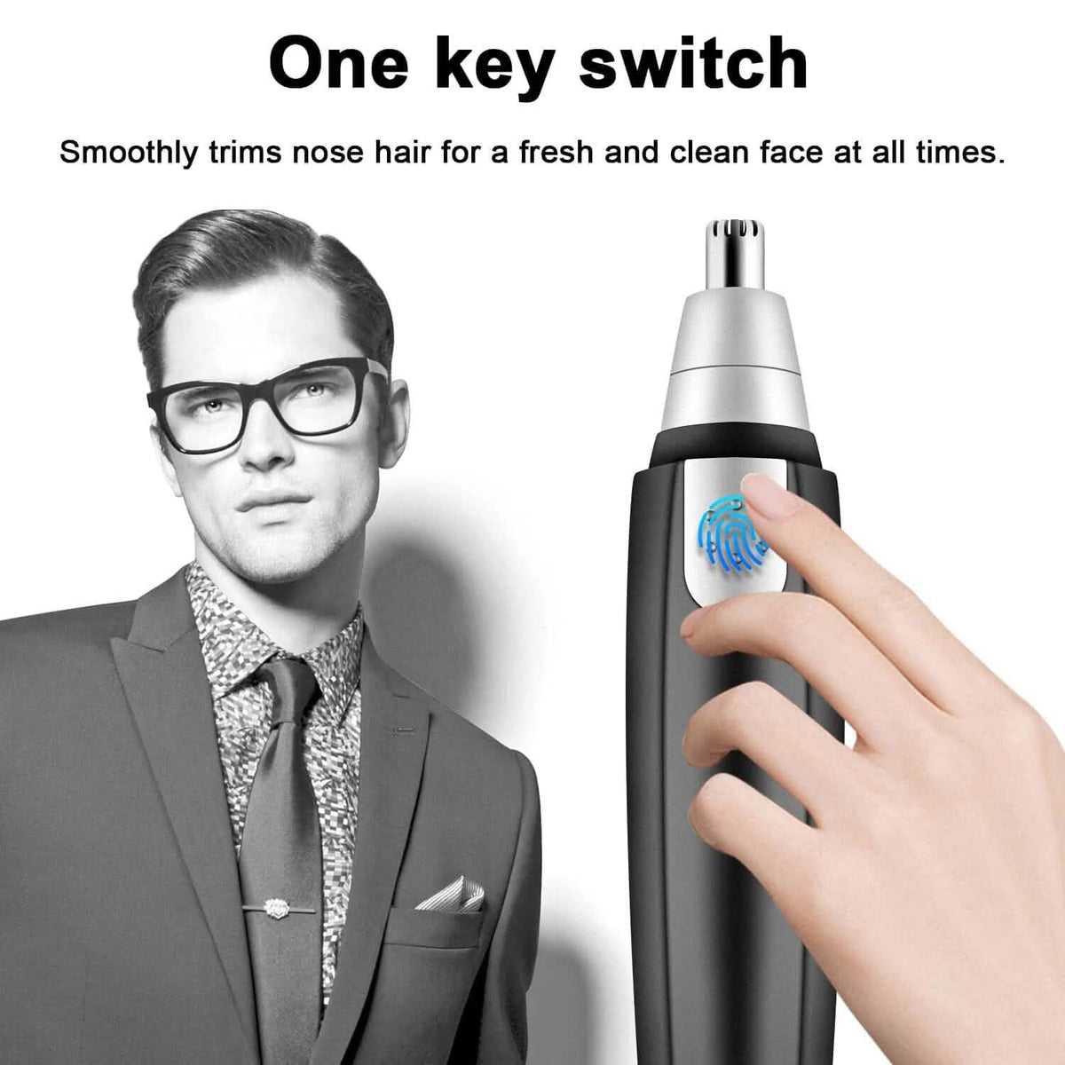 Professional Nose and Ear Hair Trimmer Men's Grooming - Tophatter Daily Deals