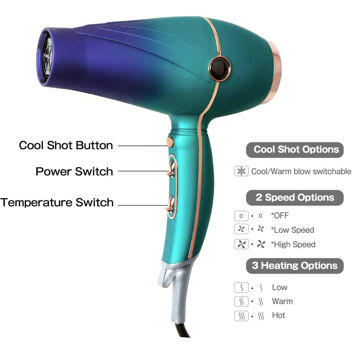 Professional Salon Hair Dryer 2300W Beauty & Personal Care - Tophatter Daily Deals
