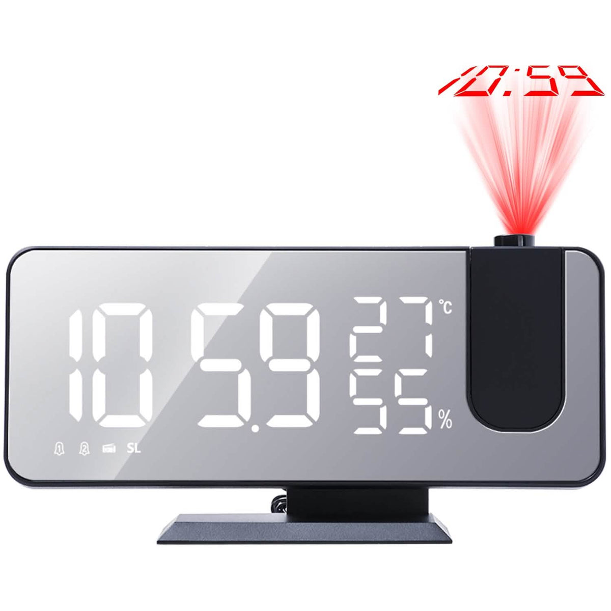 Projection Alarm Clock with Radio Function Household Appliances - Tophatter Daily Deals
