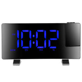 Projection Alarm Clock with Radio Blue Household Appliances - Tophatter Daily Deals