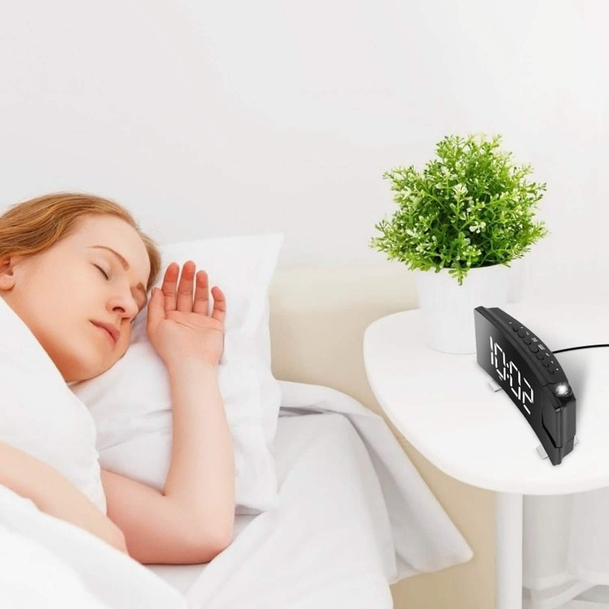 Projection Alarm Clock with Radio Household Appliances - Tophatter Daily Deals