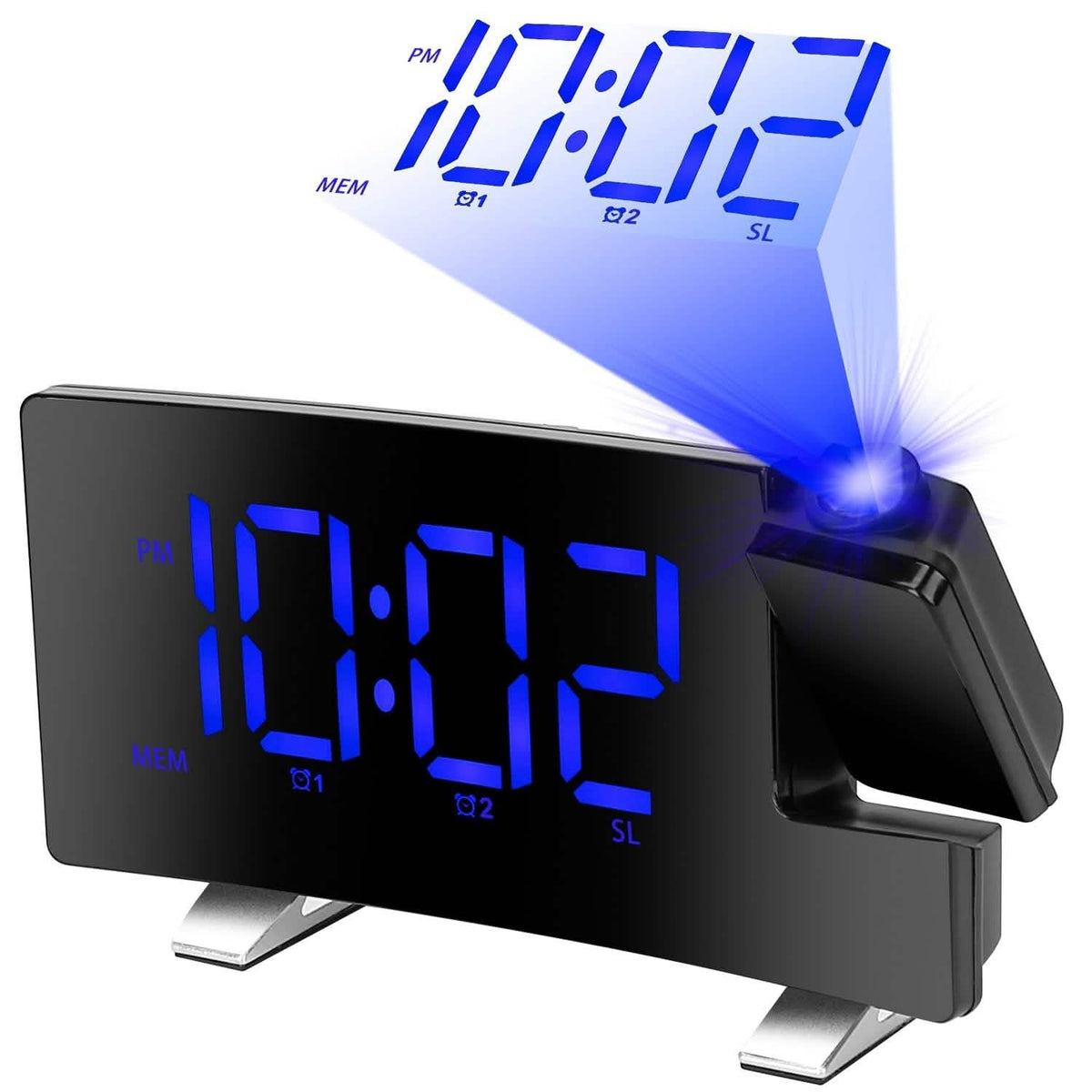 Projection Alarm Clock with Radio Household Appliances - Tophatter Daily Deals