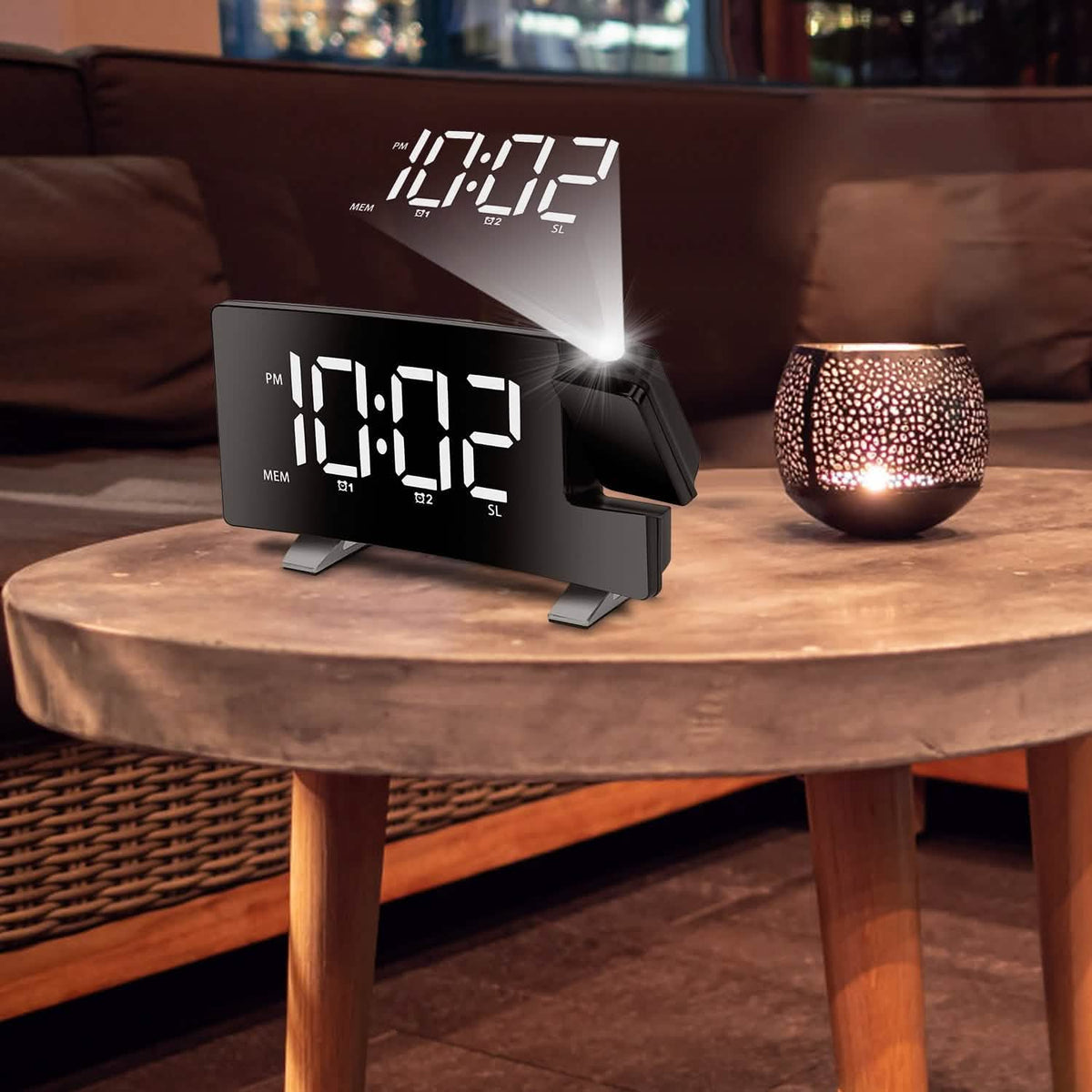Projection Alarm Clock with Radio Household Appliances - Tophatter Daily Deals