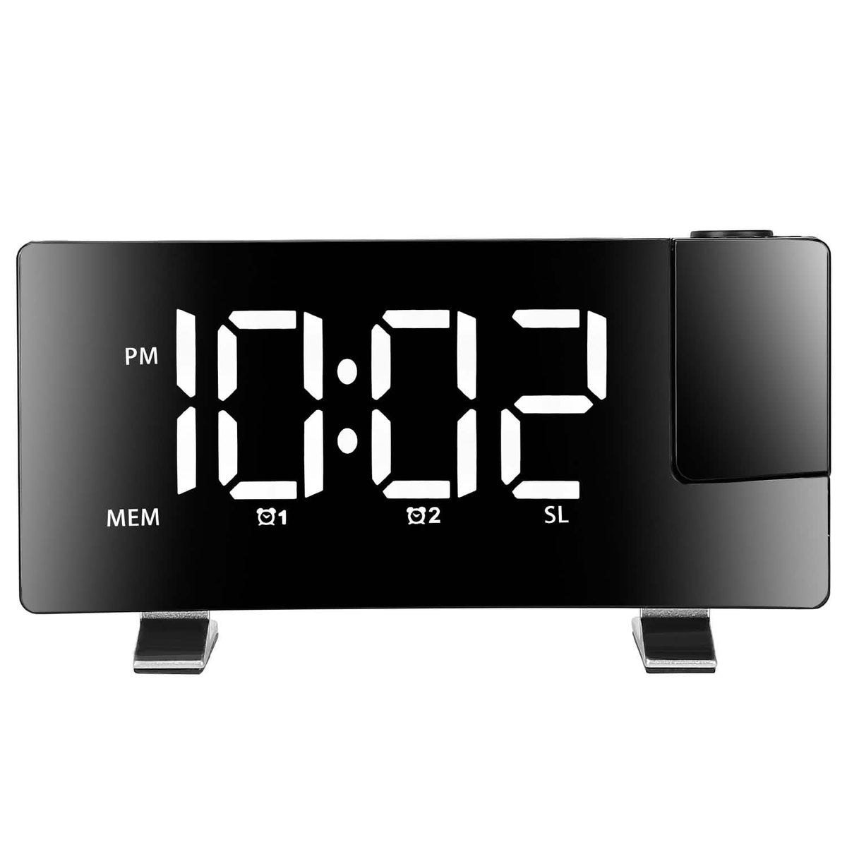 Projection Alarm Clock with Radio White Household Appliances - Tophatter Daily Deals