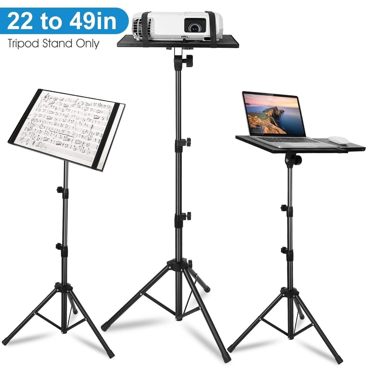 Projector Tripod Stand Folding with Height Tilt Adjustment Computer Accessories - Tophatter Daily Deals