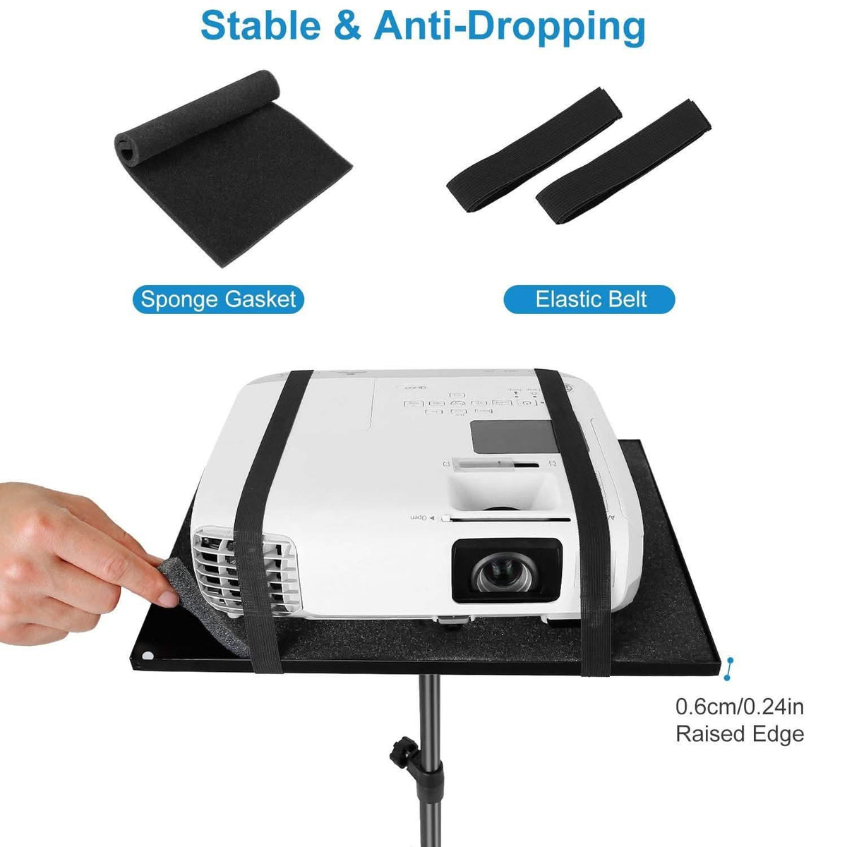 Projector Tripod Stand Folding with Height Tilt Adjustment Computer Accessories - Tophatter Daily Deals
