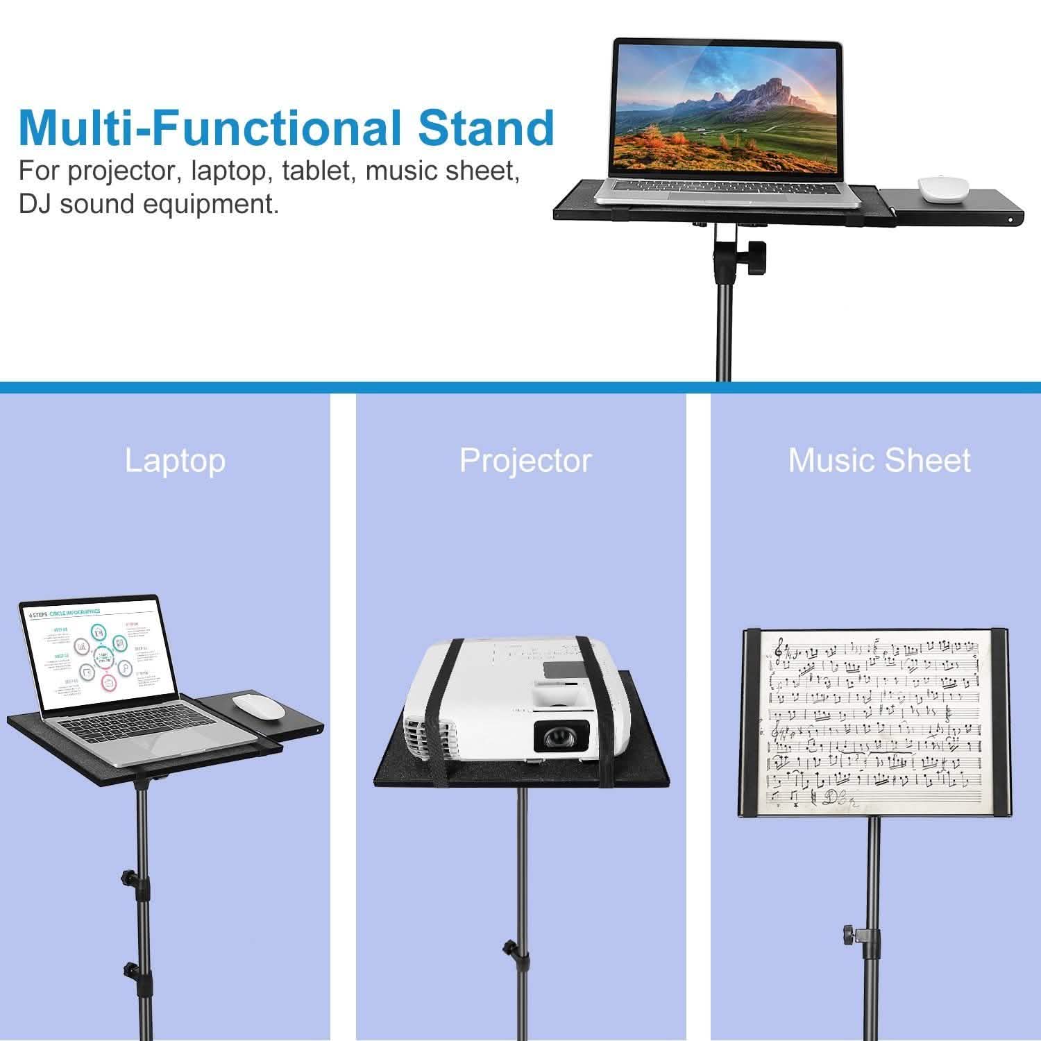 Projector Tripod Stand Folding with Height Tilt Adjustment Computer Accessories - Tophatter Daily Deals