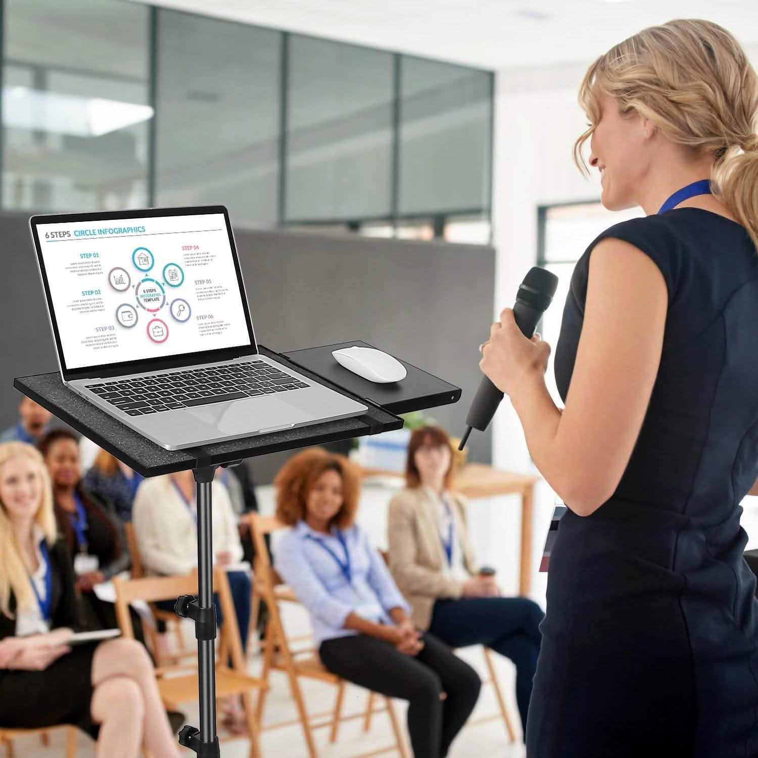 Projector Tripod Stand Folding with Height Tilt Adjustment Computer Accessories - Tophatter Daily Deals