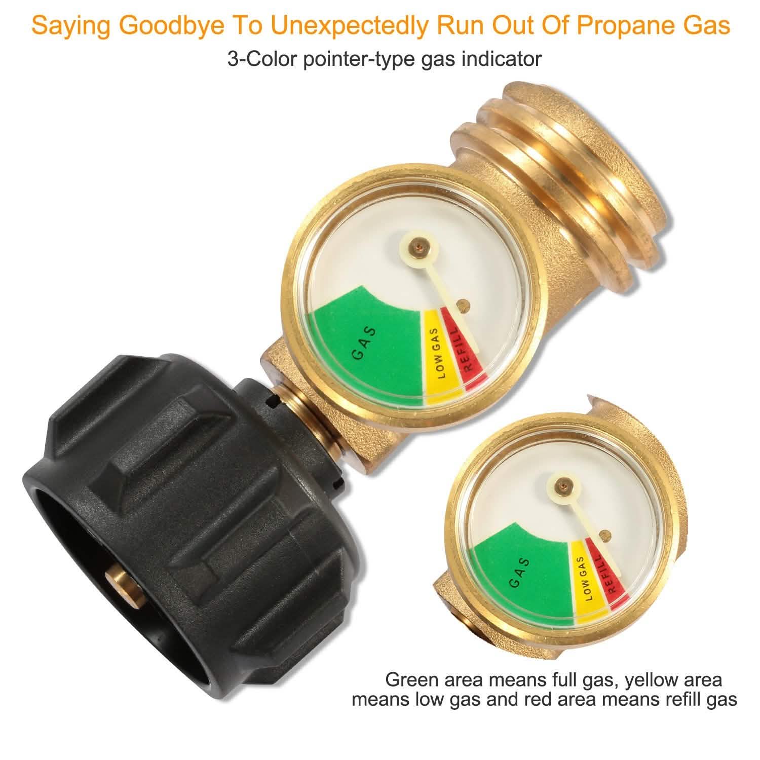 Propane Tank Refill Adapter Gas Level Indicator Meter Garden & Patio - Tophatter Daily Deals