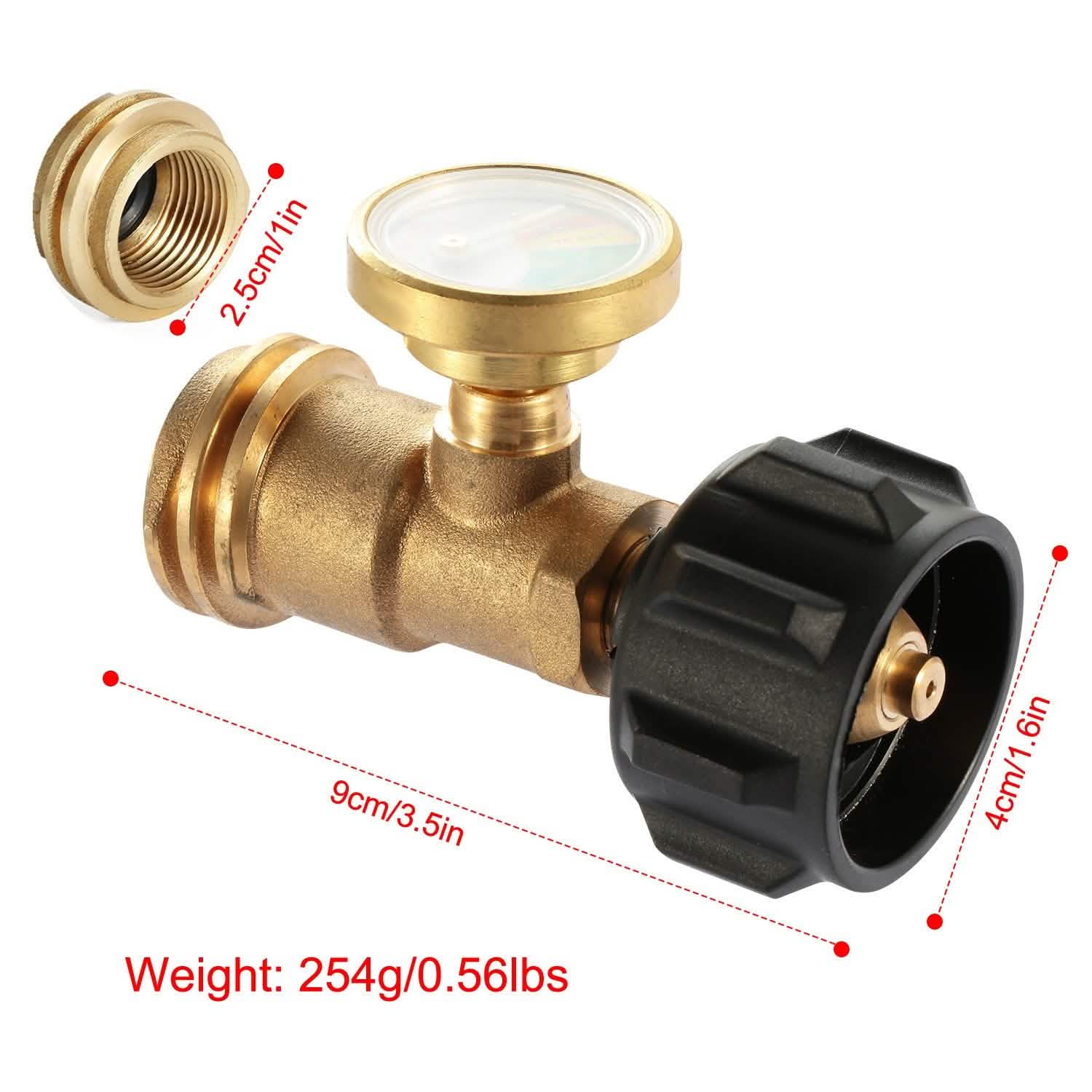 Propane Tank Refill Adapter Gas Level Indicator Meter Garden & Patio - Tophatter Daily Deals
