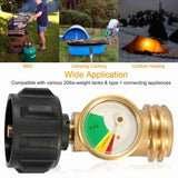 Propane Tank Refill Adapter Gas Level Indicator Meter Garden & Patio - Tophatter Daily Deals