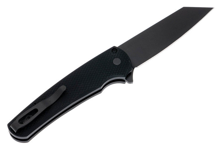 Protech Malibu Fipper - Black Textured Handle - Black Reverse Tanto Magnacut Blade - 5406 Folding Knives - Tophatter Daily Deals