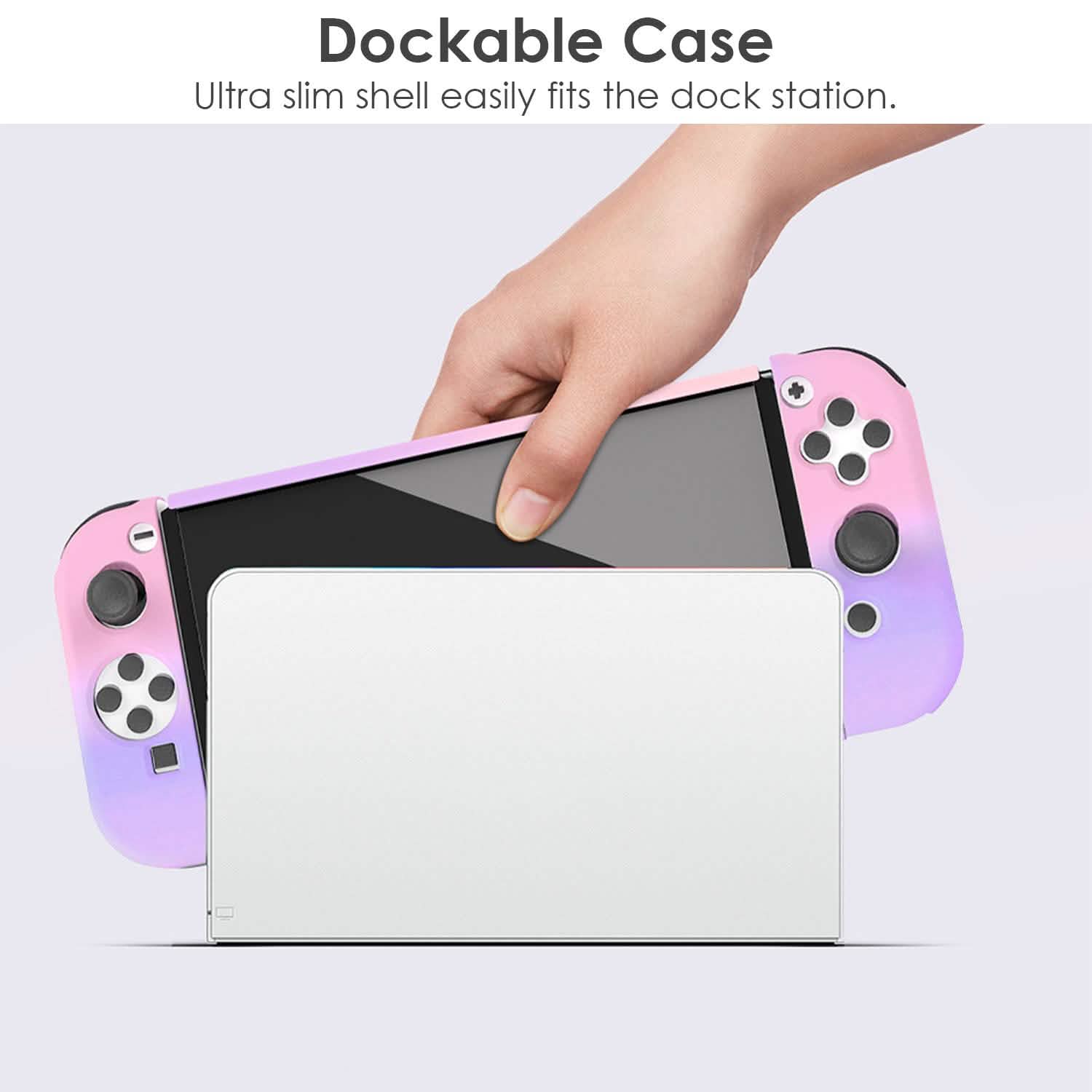 Protective Shell Cover Hard Dockable Case Fit for Nintendo Switch OLED Video Games & Consoles - Tophatter Daily Deals