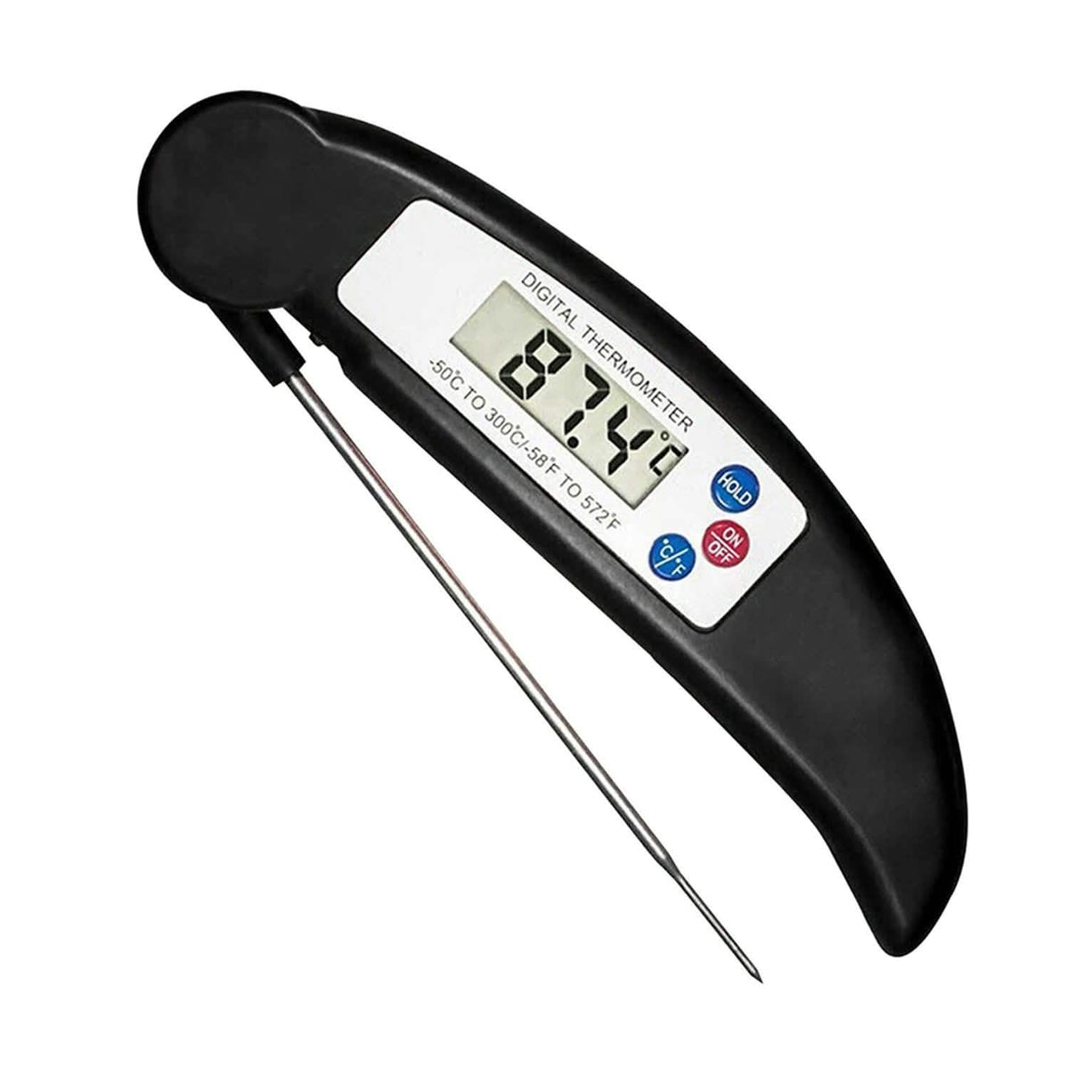 ProThermo Instant-Read Digital Meat Thermometer Black Kitchen Tools & Gadgets - Tophatter Daily Deals