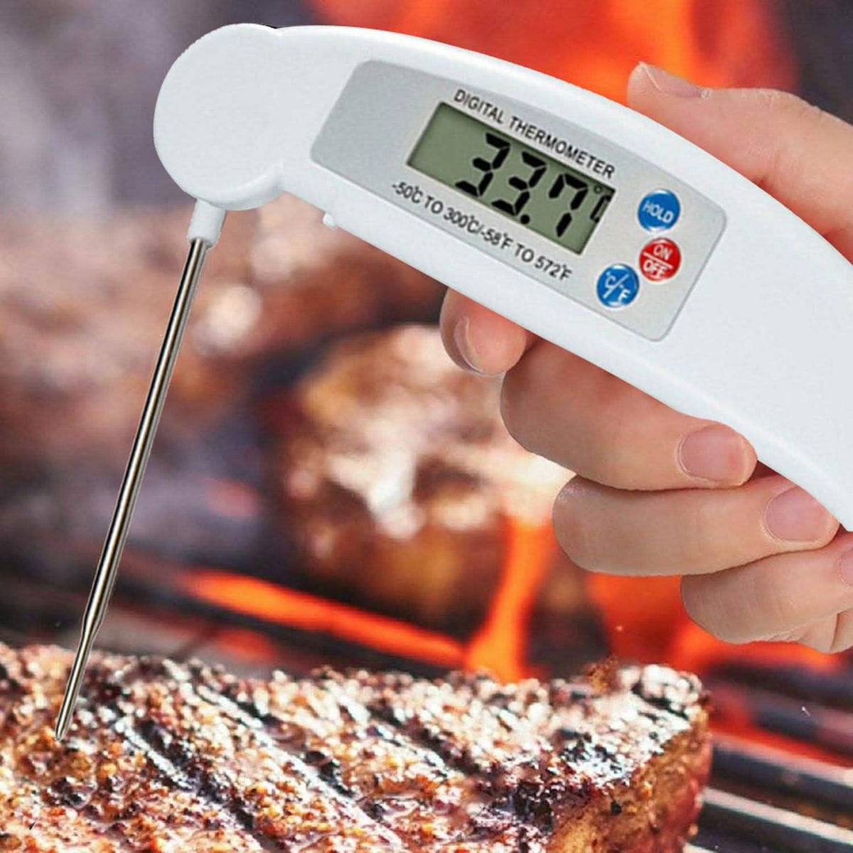 ProThermo Instant-Read Digital Meat Thermometer Kitchen Tools & Gadgets - Tophatter Daily Deals