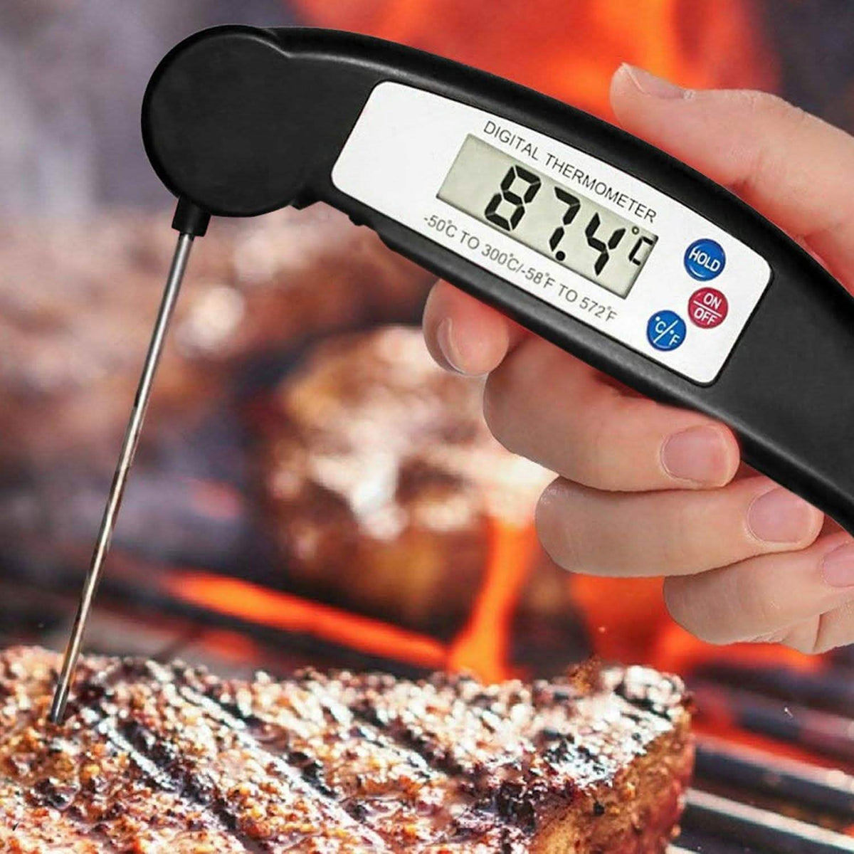 ProThermo Instant-Read Digital Meat Thermometer Kitchen Tools & Gadgets - Tophatter Daily Deals