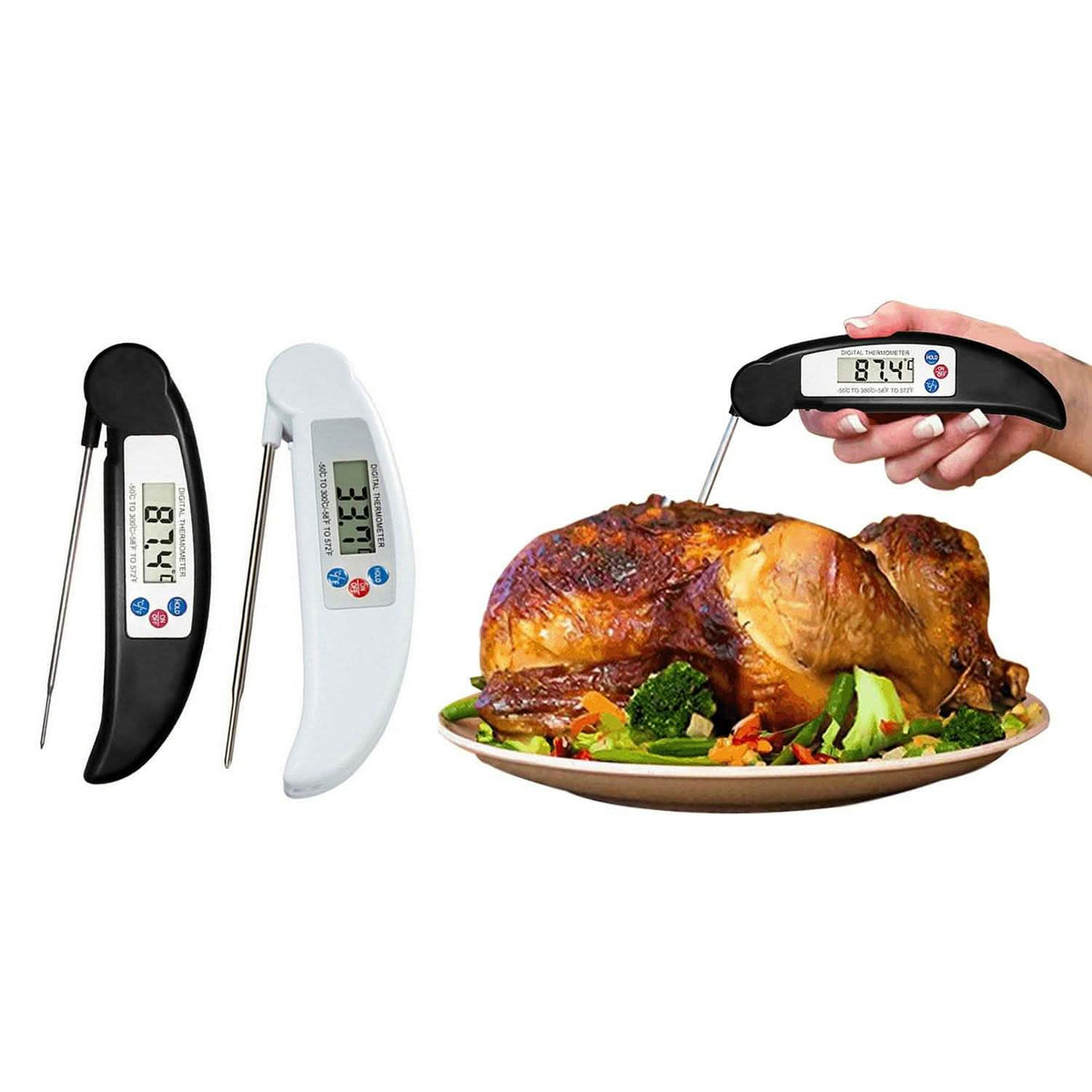 ProThermo Instant-Read Digital Meat Thermometer Kitchen Tools & Gadgets - Tophatter Daily Deals