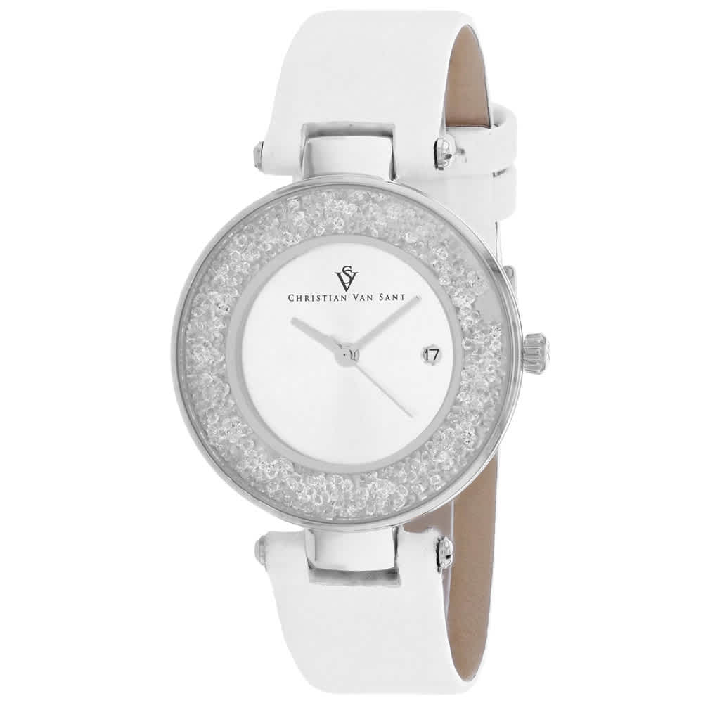 Christian Van Sant Women's Dazzle // CV1220 Silver Watches - Tophatter Daily Deals