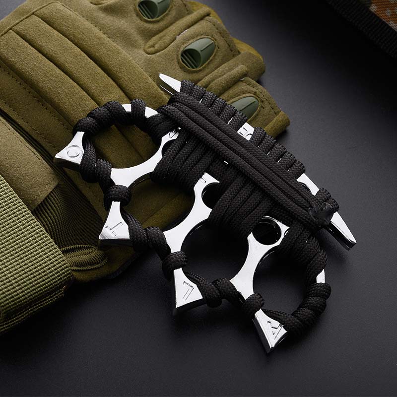 FOUR FINGER BRASS KNUCKLES SELF DEFENSE H - Tophatter Daily Deals