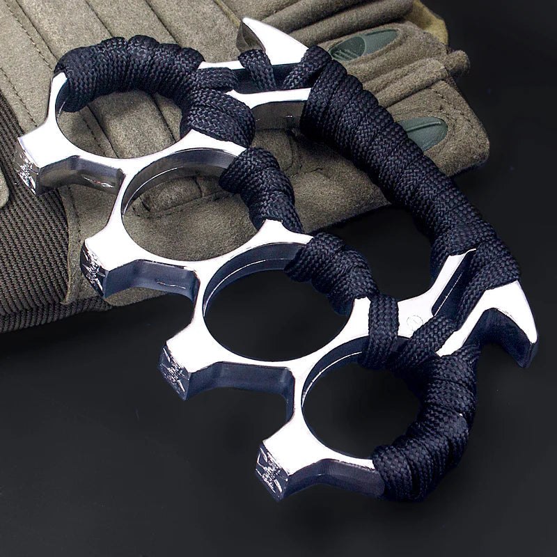 FOUR FINGER BRASS KNUCKLES SELF DEFENSE E - Tophatter Daily Deals