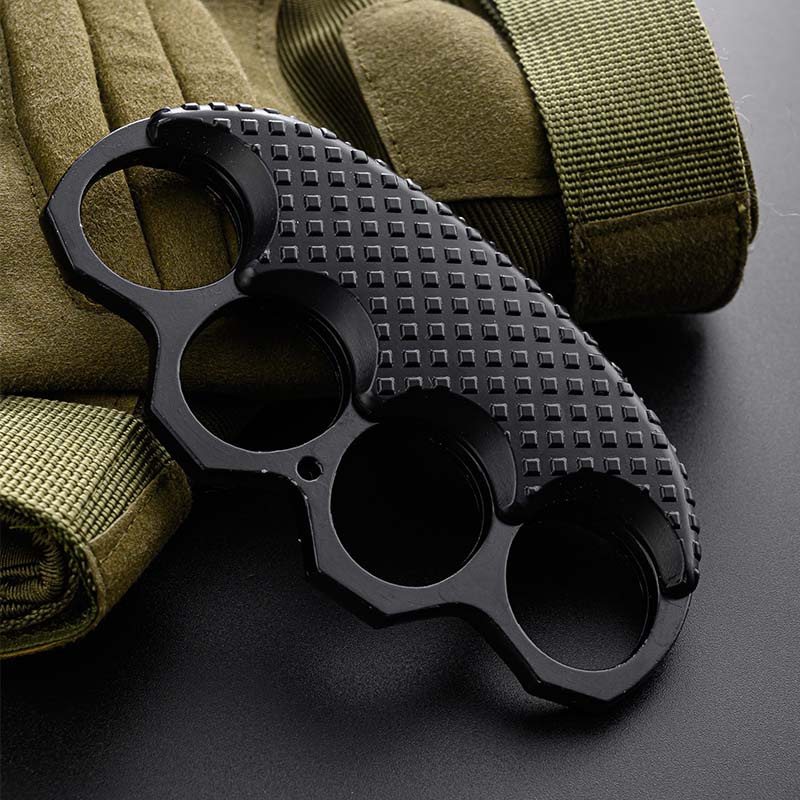 FOUR FINGER BRASS KNUCKLES SELF DEFENSE D - Tophatter Daily Deals