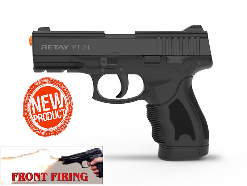 Retay 9MM P 24 Model Front Firing Blank Gun Black Finish - Tophatter's Guns'N'Weapons Store Collectible Weapons - Tophatter Daily Deals