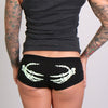 Hot Leathers Glow In The Dark Skeleton Hands Ladies Boy Shorts Boy Shorts - Tophatter Daily Deals