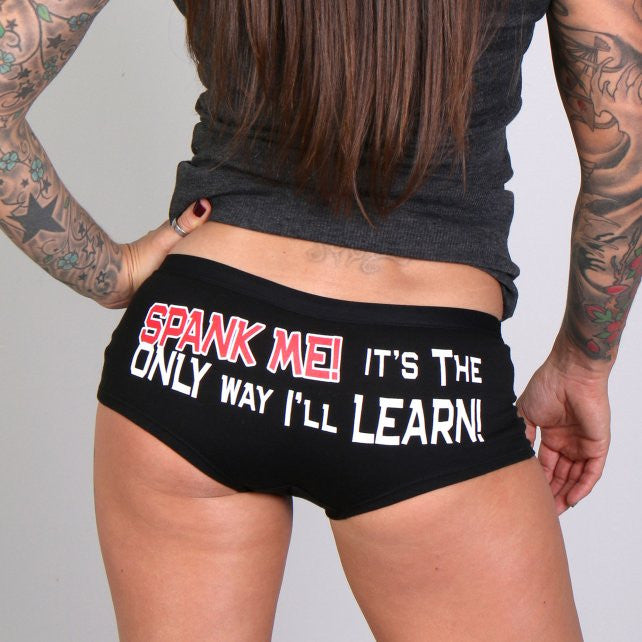 Hot Leathers Spank Me Funny Ladies Boy Shorts Boy Shorts - Tophatter Daily Deals