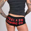 Hot Leathers I Feel A Sin Coming On Boy Shorts Boy Shorts - Tophatter Daily Deals