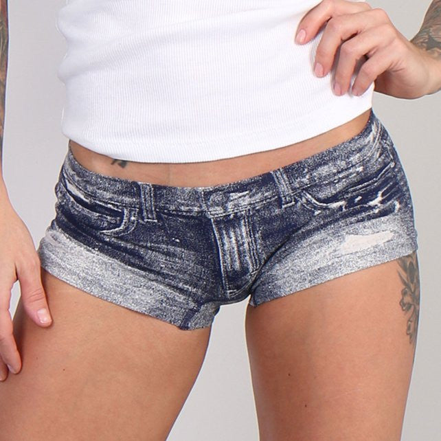 Hot Leathers Sublimation "Denim" Black Stud Boy Shorts Boy Shorts - Tophatter Daily Deals