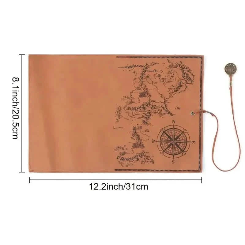 PU Leather Rollup Pen Bag Vintage Creative Map Pencil Case School, Office & Art Supplies - Tophatter Daily Deals