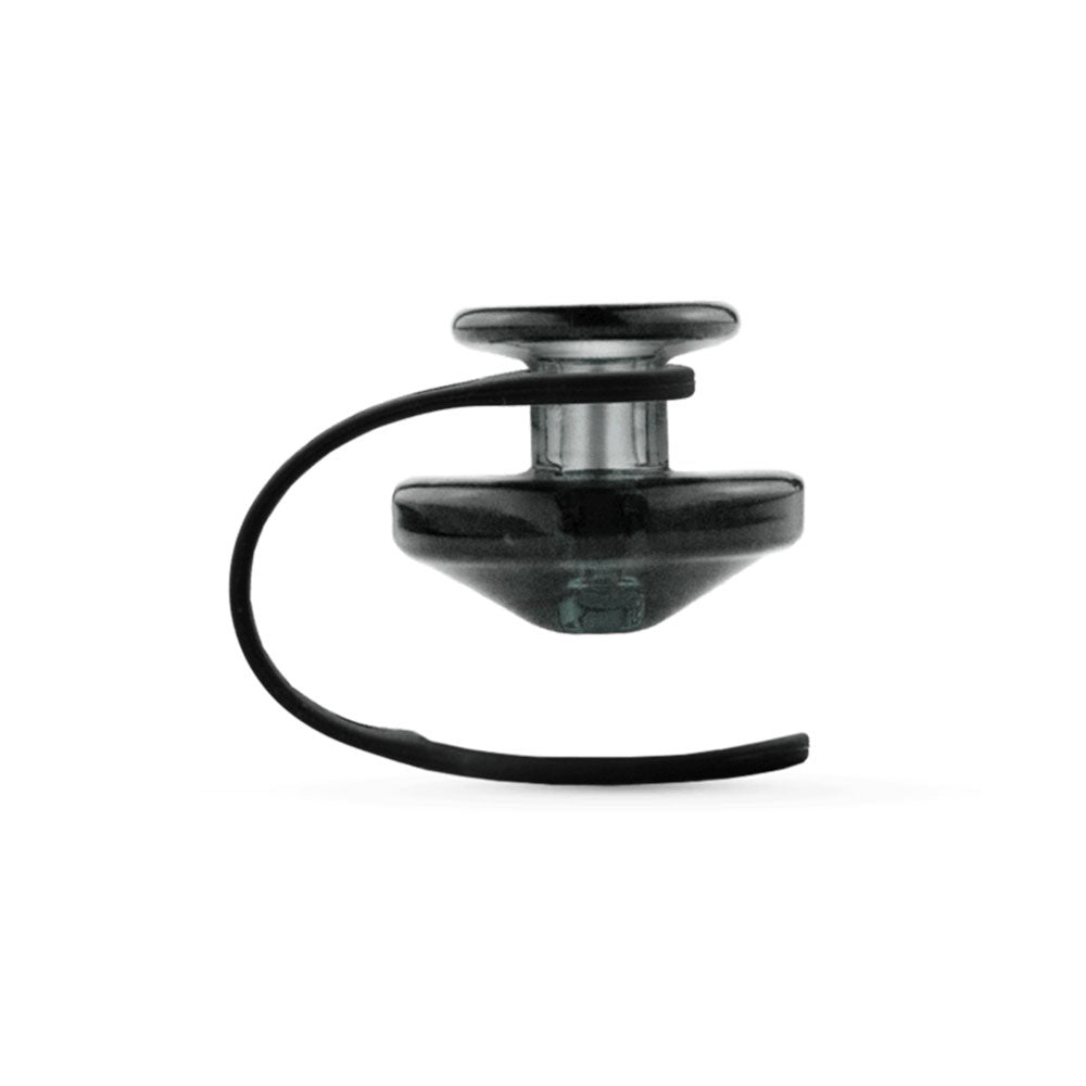 Puffco Peak Carb Cap & Tether Transparent Black Glass Vape Caps, Bangers, & Bowls - Tophatter Daily Deals