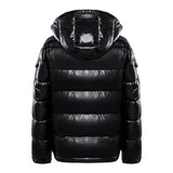 Insulated Men's Puffer Jacket – Detachable Hood, Glossy Shell - Tophatter Daily Deals