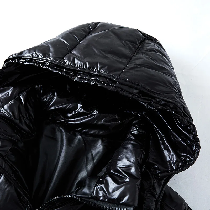Insulated Men's Puffer Jacket – Detachable Hood, Glossy Shell - Tophatter Daily Deals