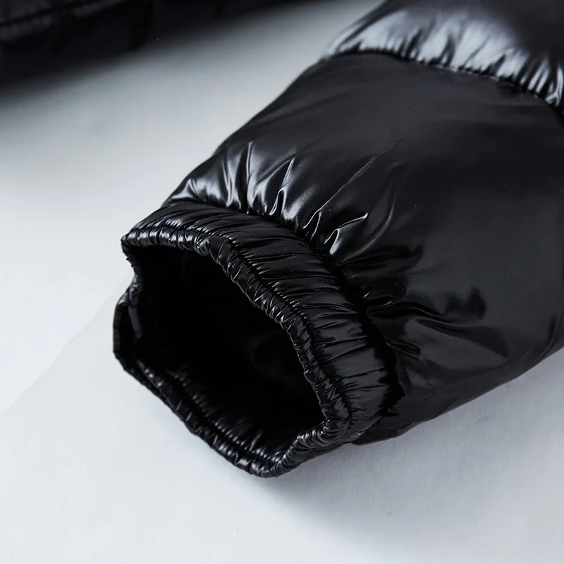 Insulated Men's Puffer Jacket – Detachable Hood, Glossy Shell - Tophatter Daily Deals