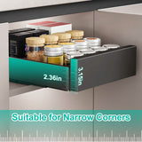 Pull Out Cabinet Organizer Carbon Steel Quiet Slide Rails Kitchen Storage - Tophatter Daily Deals