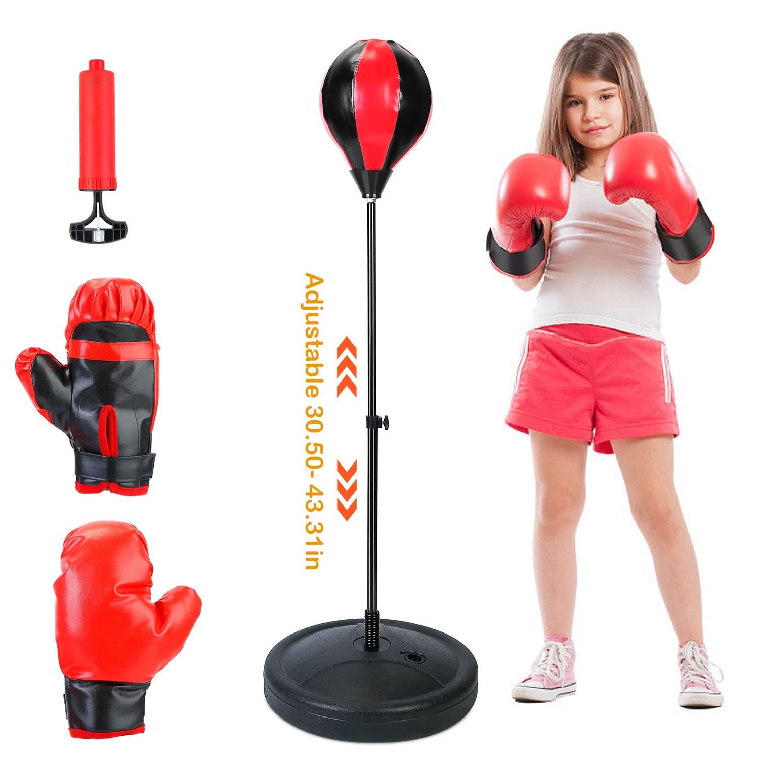 Punching Bag For Kids Junior Boxing Set with Boxing Gloves Outdoor Recreation - Tophatter Daily Deals