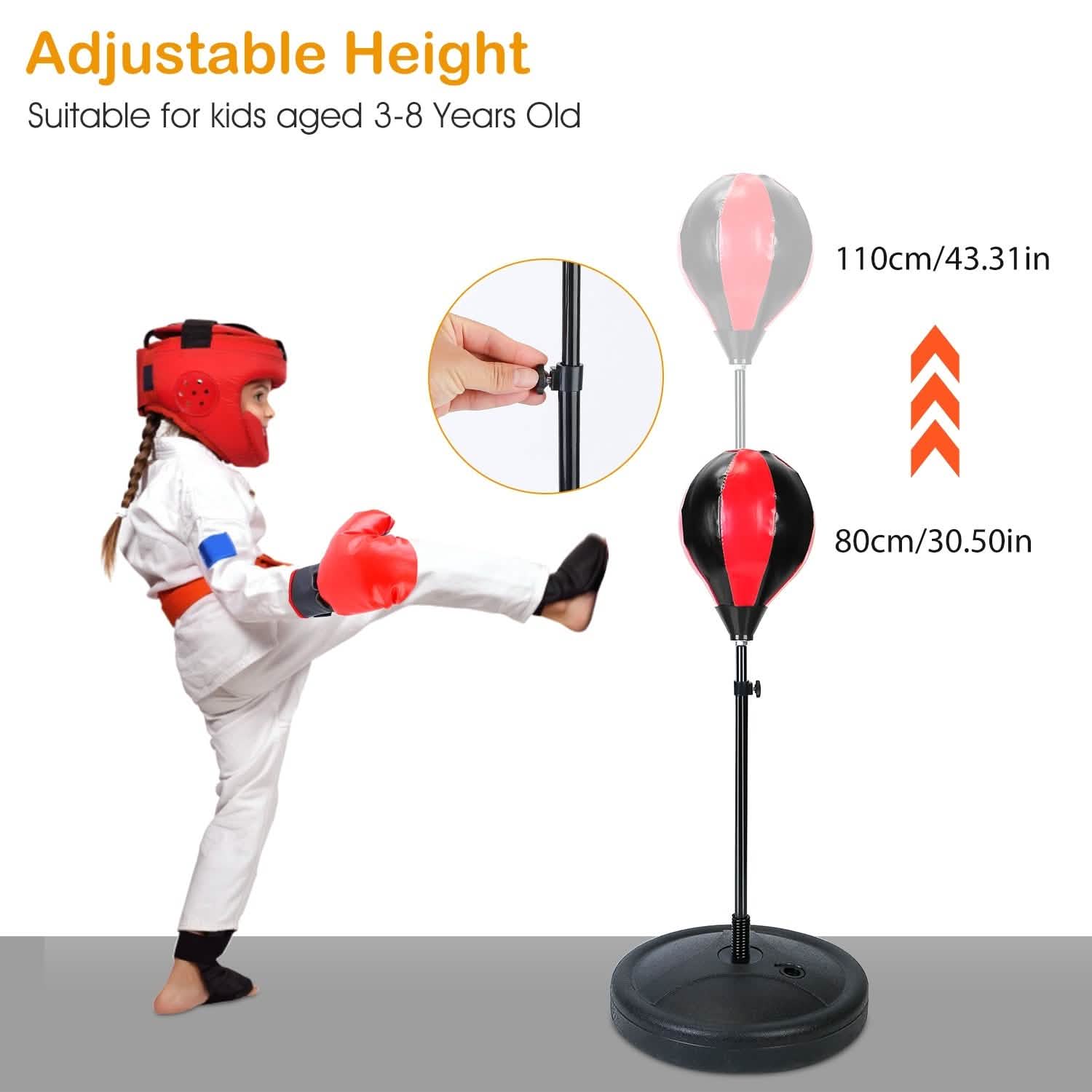 Punching Bag For Kids Junior Boxing Set with Boxing Gloves Outdoor Recreation - Tophatter Daily Deals