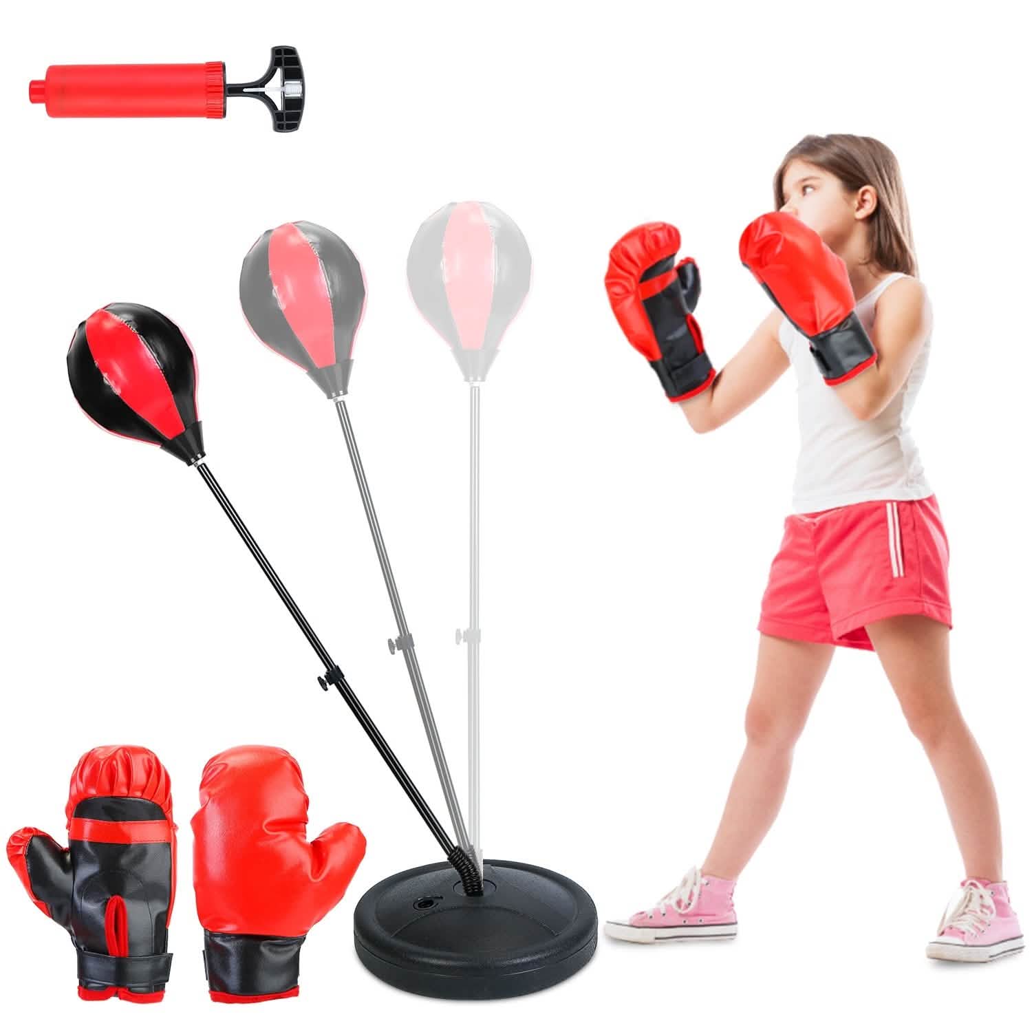Punching Bag For Kids Junior Boxing Set with Boxing Gloves Outdoor Recreation - Tophatter Daily Deals