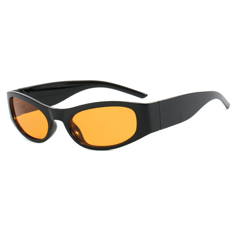 Punk Square Sun Glasses For Women Eyewear Black Orange Sunglasses - Tophatter Daily Deals