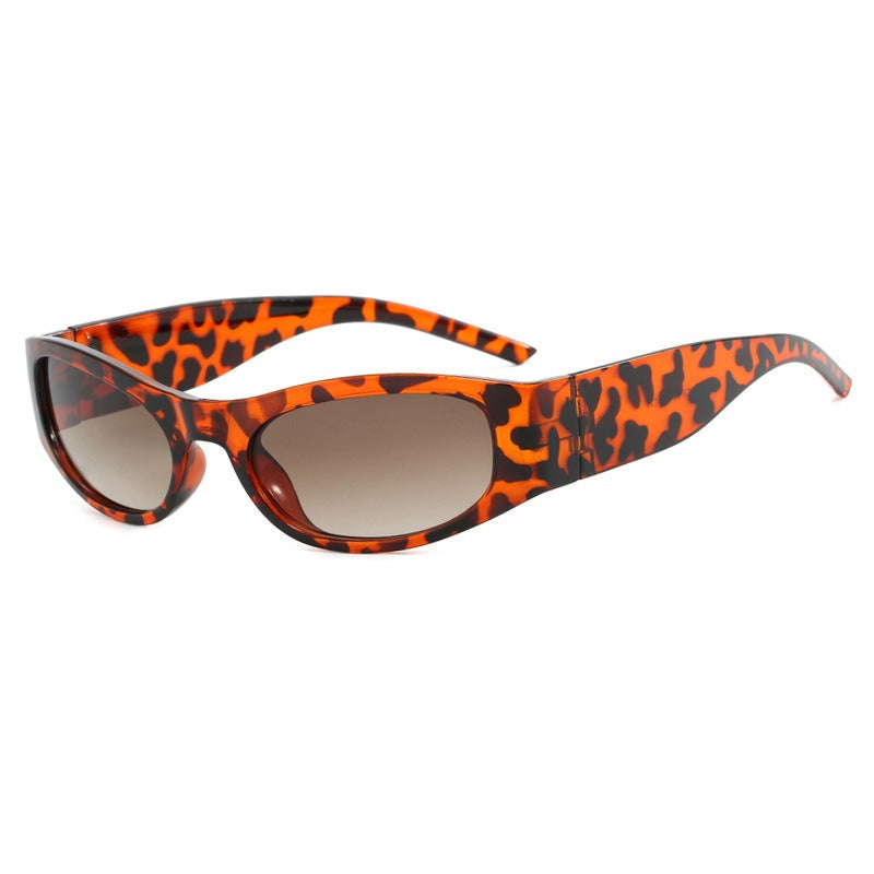 Punk Square Sun Glasses For Women Eyewear Leopard Gradient Tea Sunglasses - Tophatter Daily Deals