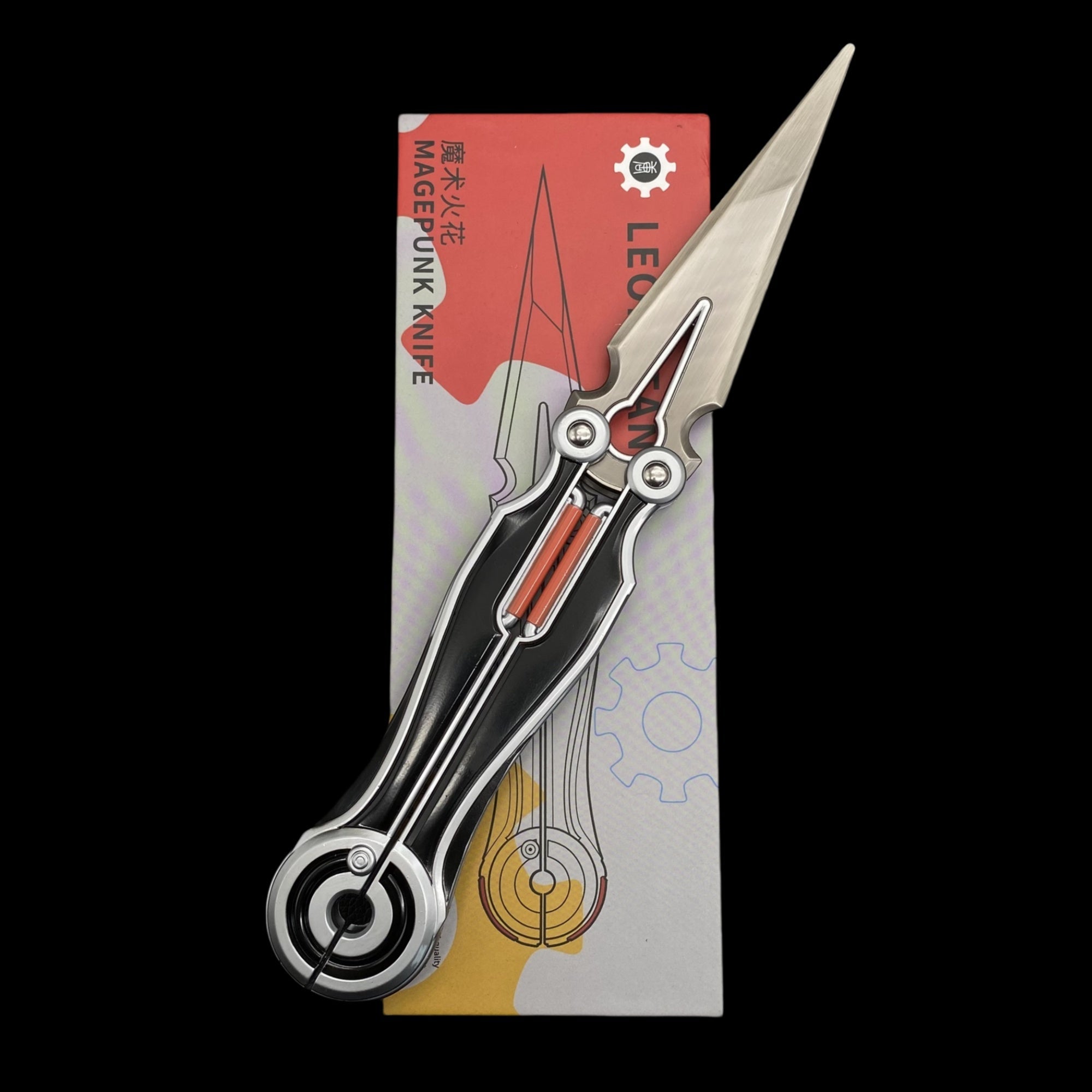 Metal Magepunk 3.0 Sparkswitch Knife Dull Blade Replica For Display Black Knife - Tophatter Daily Deals