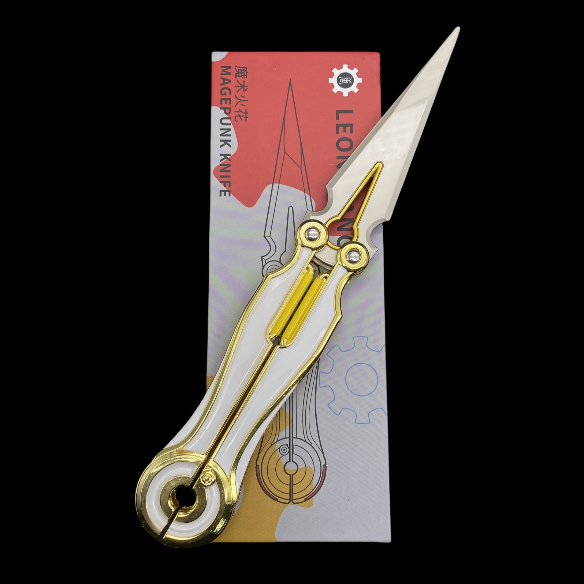 Metal Magepunk 3.0 Sparkswitch Knife Dull Blade Replica For Display White Knife - Tophatter Daily Deals